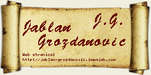 Jablan Grozdanović vizit kartica